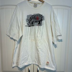 Ecko Unlimited White Graphic Rhino Tee with Red Accent Size XXL